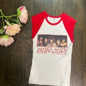 Girls sz 10/12 sleeveless Bon Jovi t shirt